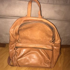 Madewell cognac leather backpack